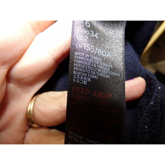 Topshop Womens Velvet Sweatshirt Pull over Top Sweater 6 US black (OR Dark Blue - Picture 6 of 11